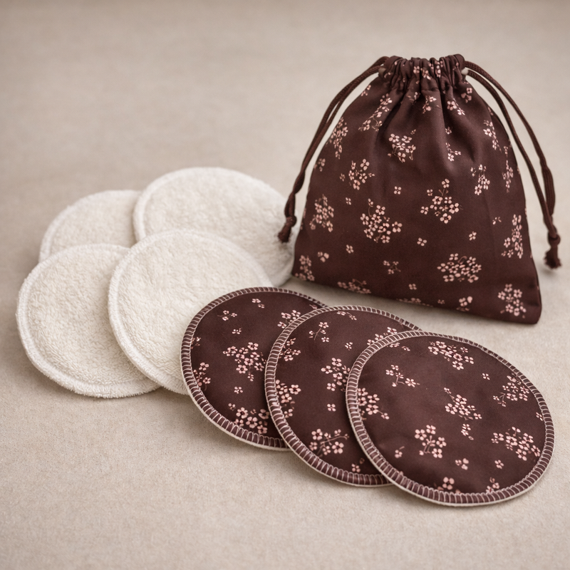 Lot de coussinets d’allaitement en coton réutilisables