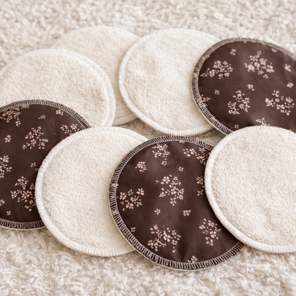 Lot de 6 coussinets d’allaitement en coton réutilisables