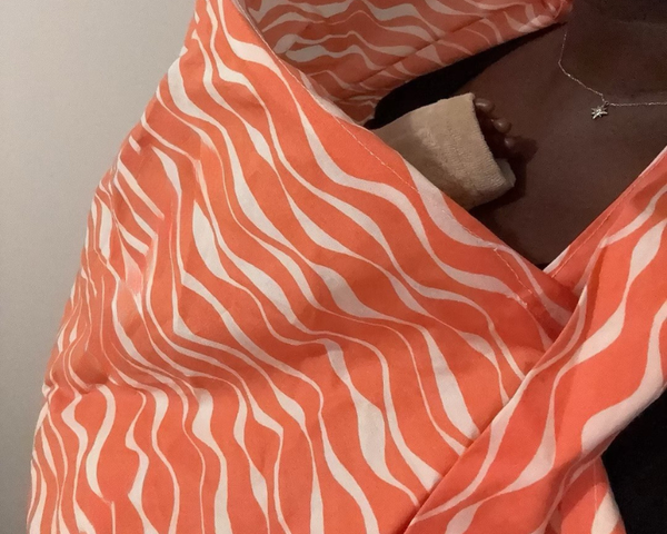 Cape d'allaitement en coton + sac de transport assorti