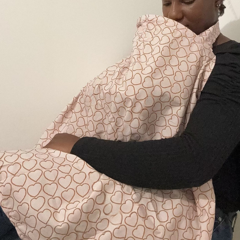 Cape d'allaitement en coton + sac de transport assorti