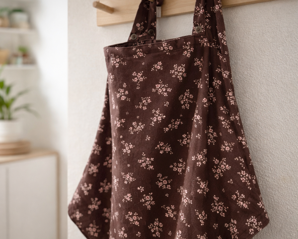 Cape d'allaitement en coton + sac de transport assorti